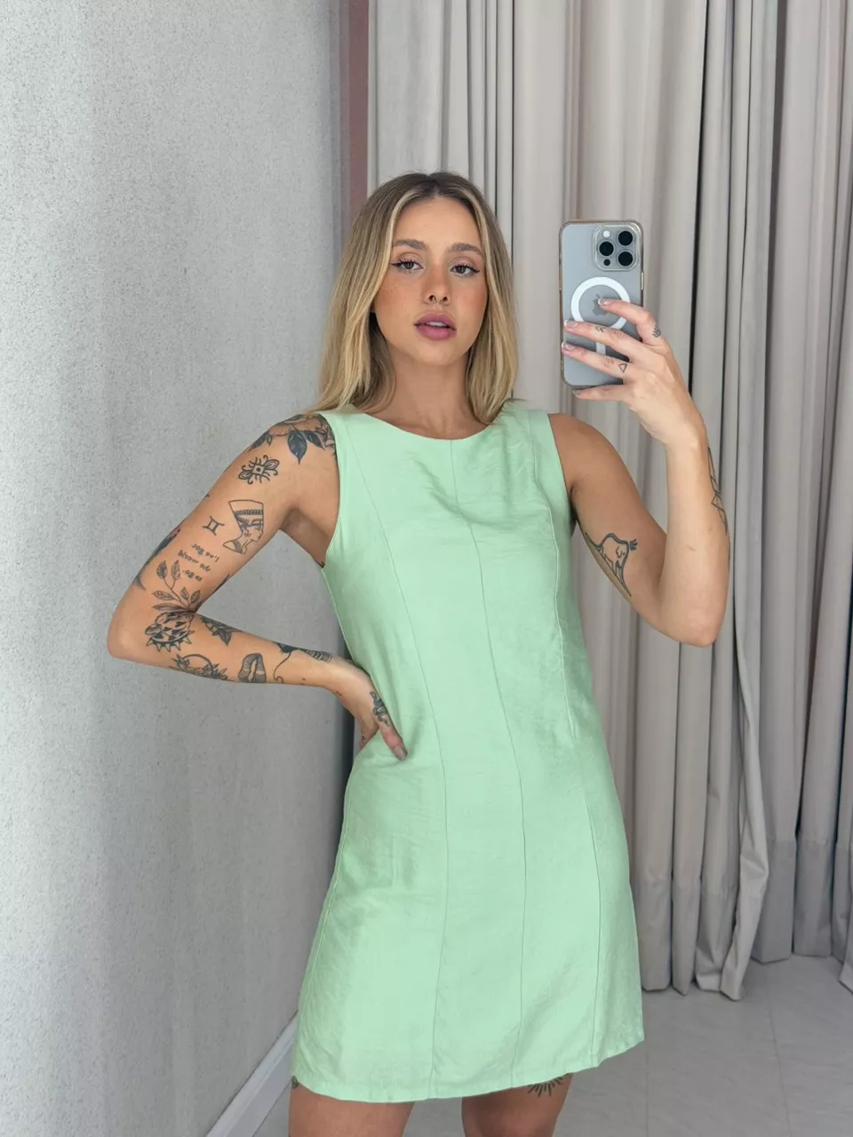 VESTIDO JOANA CURTO VERDE