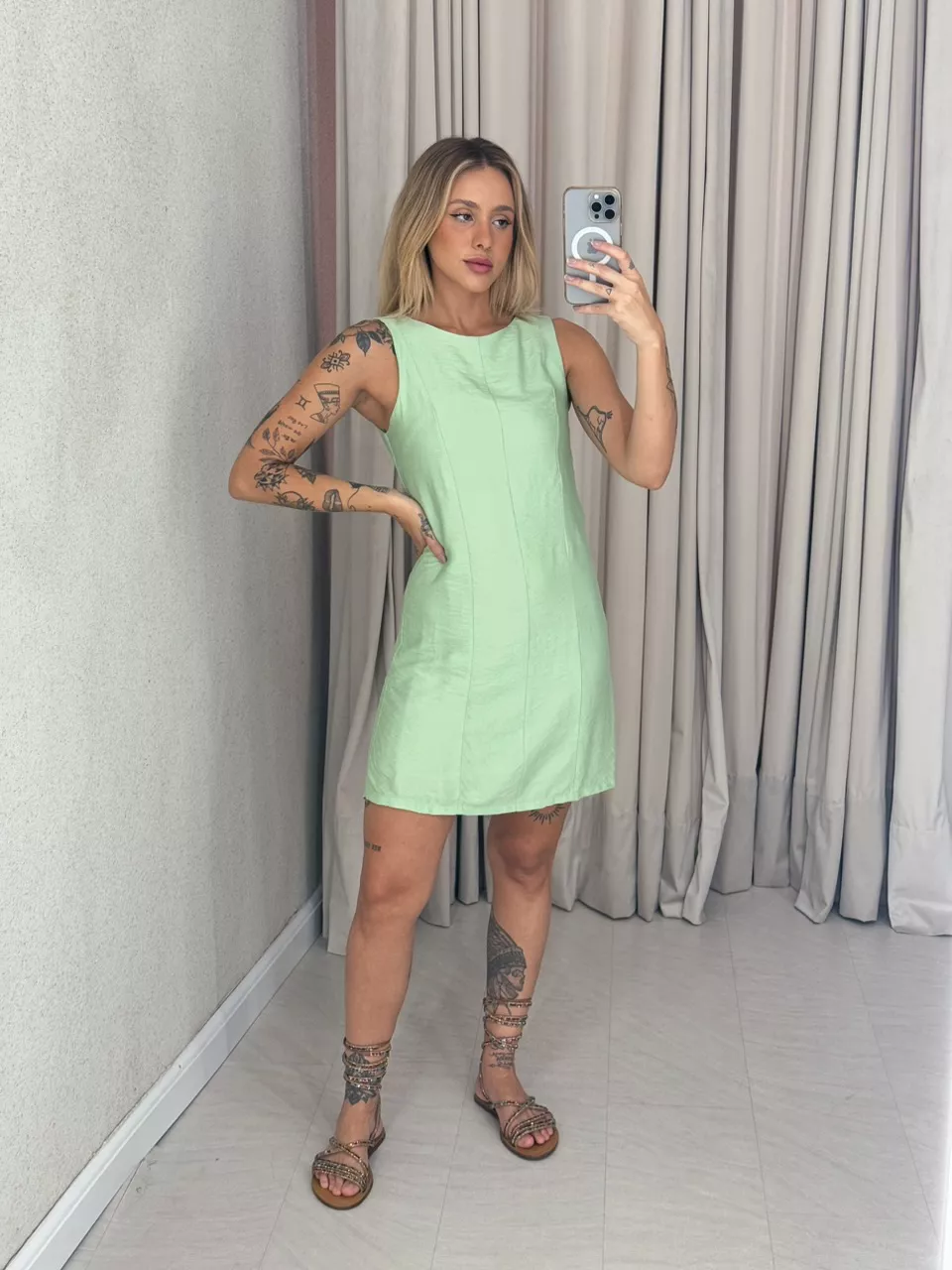 VESTIDO JOANA CURTO VERDE