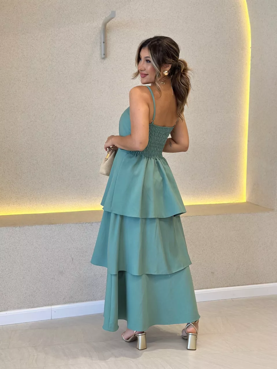 VESTIDO JUSSARA ALÇA VERDE