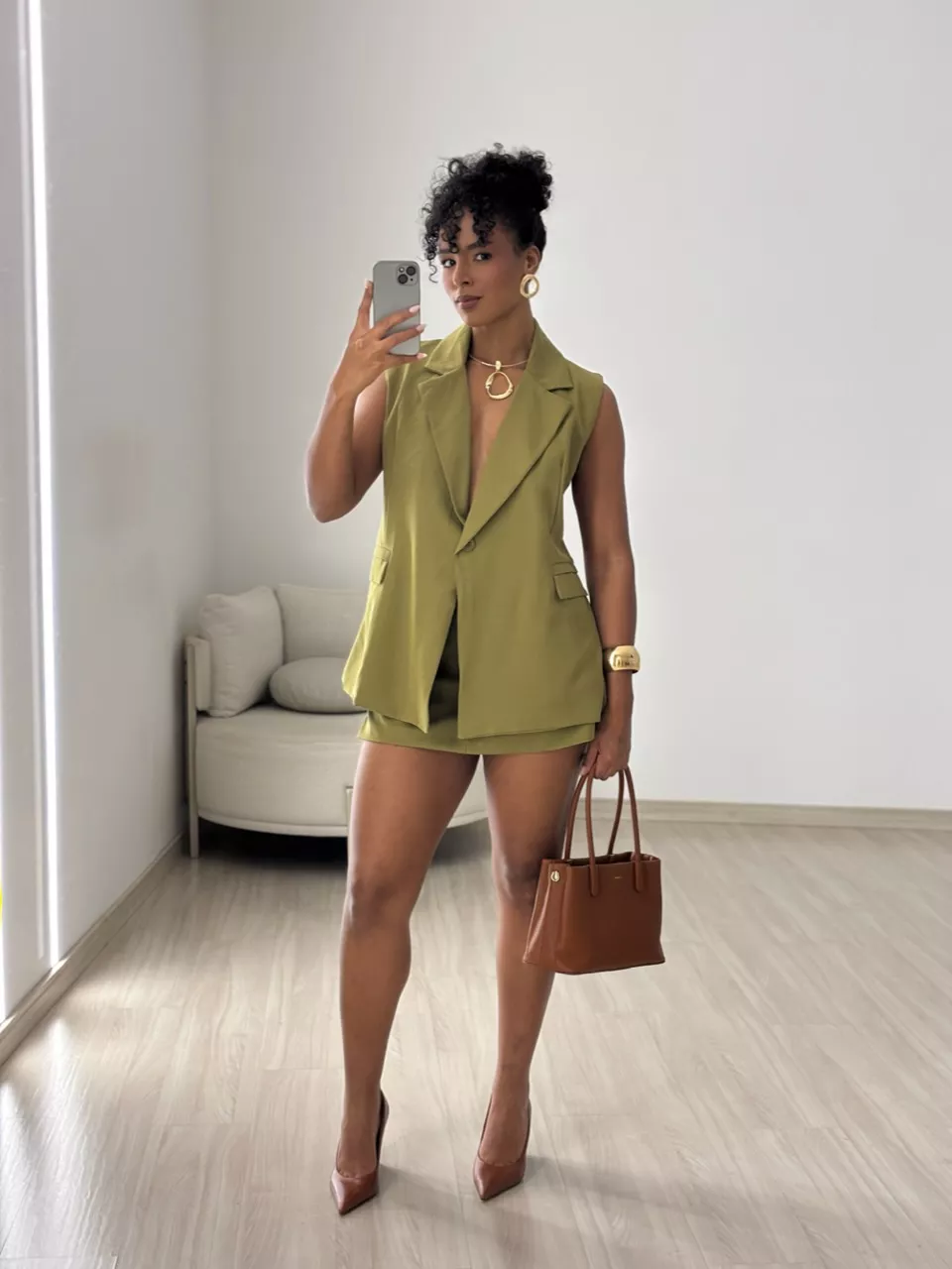 CONJUNTO IVANA SHORT SAIA VERDE - 0063970014 - CAROLLA FERRARO