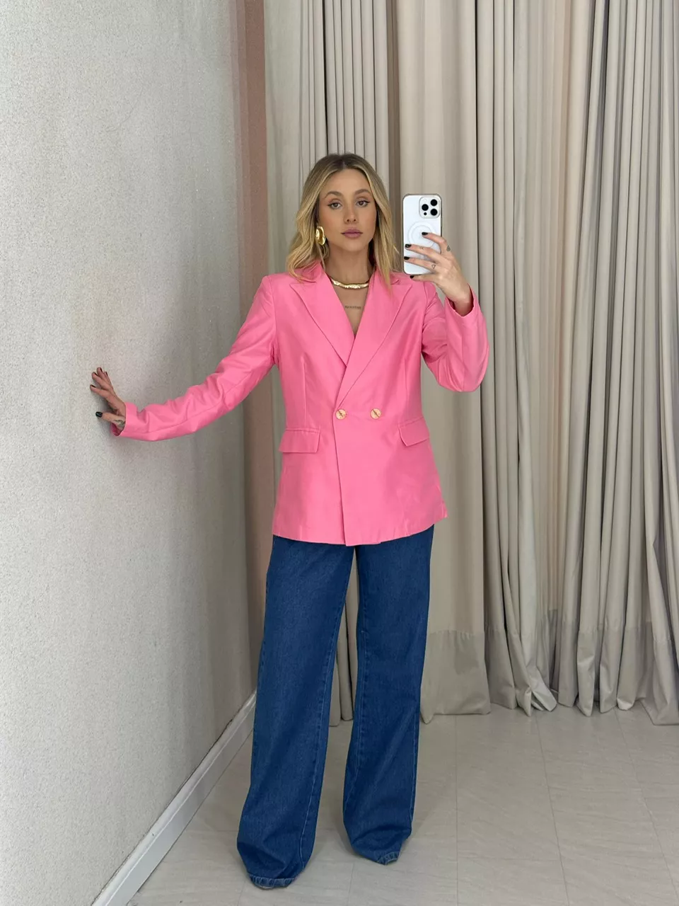 BLAZER BETINA ALFAIATARIA ROSA