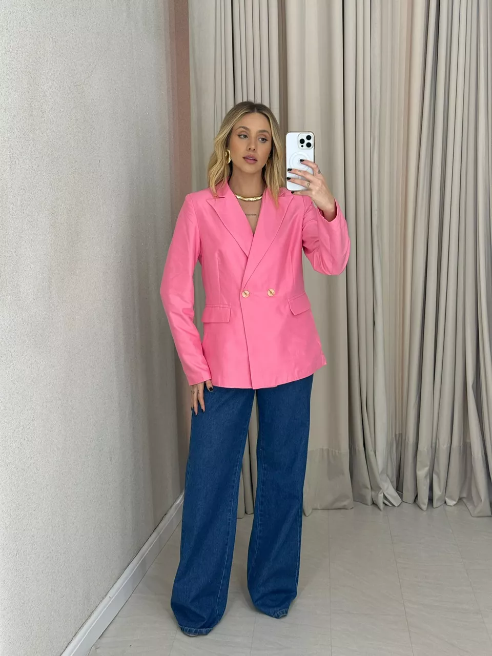 BLAZER BETINA ALFAIATARIA ROSA