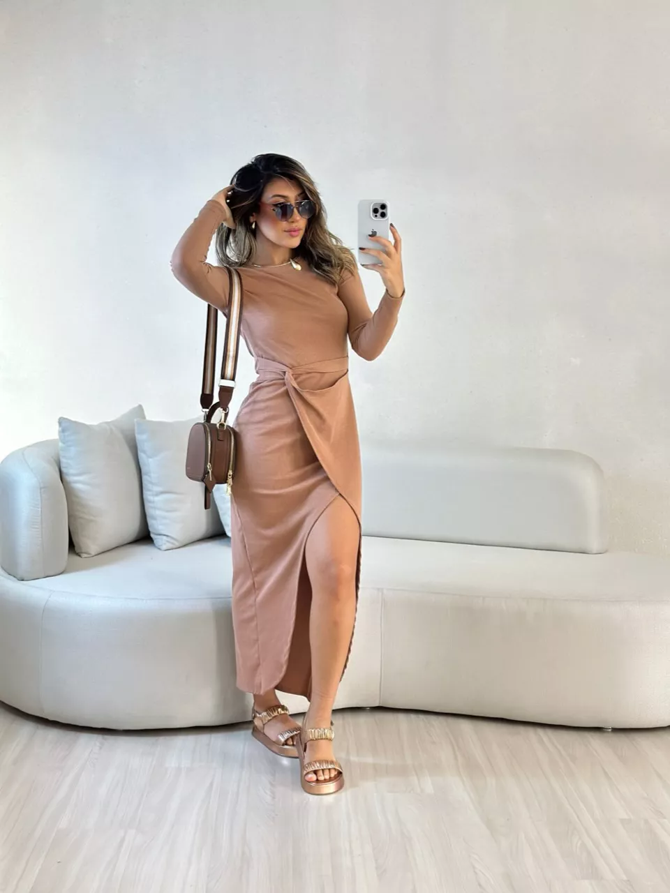 VESTIDO ALANA 02 CANELADO NUDE