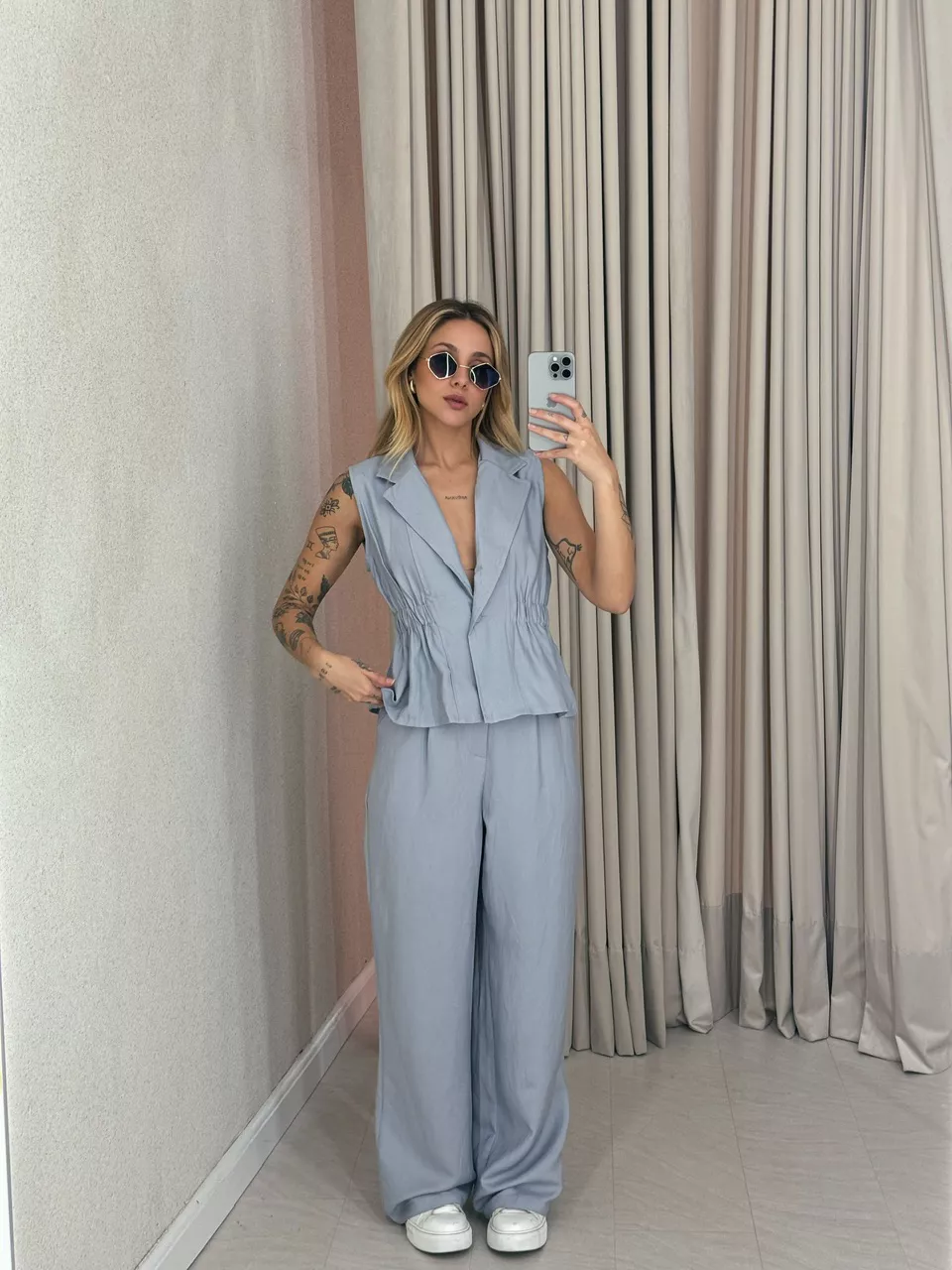 CONJUNTO RAISSA COLETE CINZA