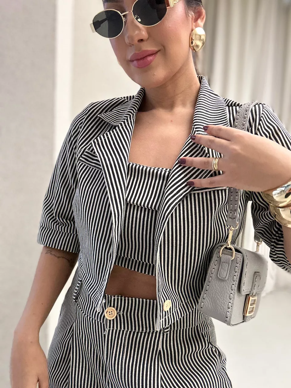 CONJUNTO CAROL LISTRADO PRETO
