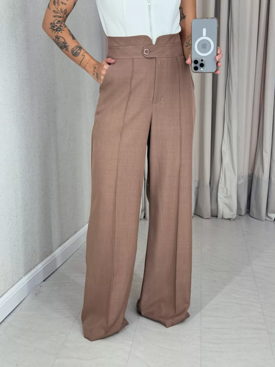 CALÇA LÊ PANTALONA CAPUCCINO - 0059130125 - CAROLLA FERRARO