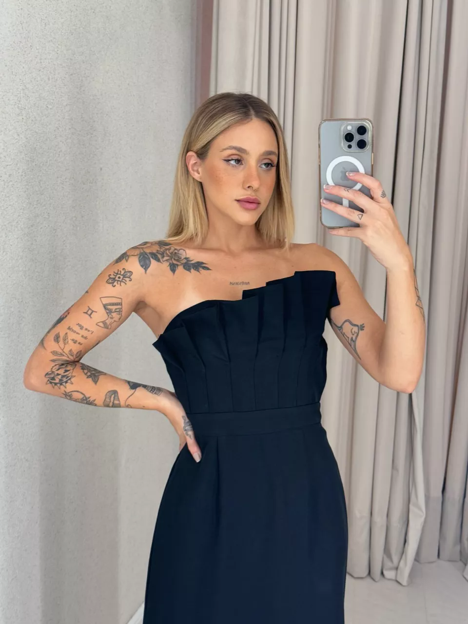 VESTIDO AMÁLIA TOMARA QUE CAIA PRETO