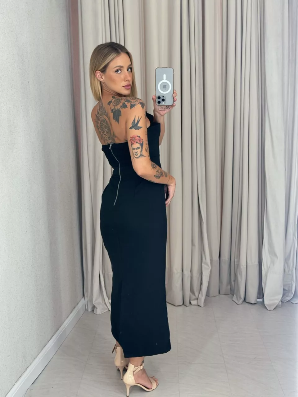 VESTIDO AMÁLIA TOMARA QUE CAIA PRETO
