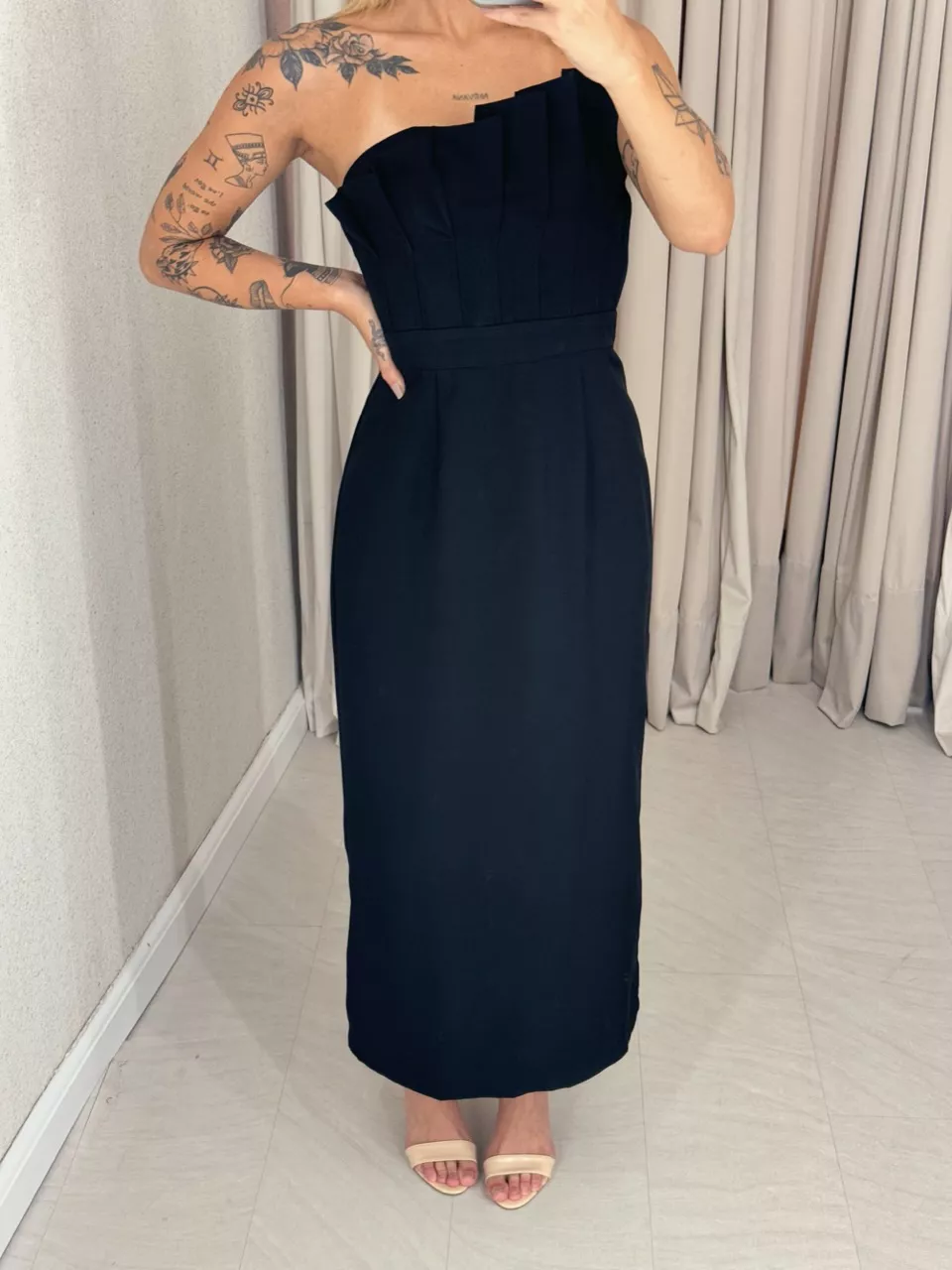 VESTIDO AMÁLIA TOMARA QUE CAIA PRETO