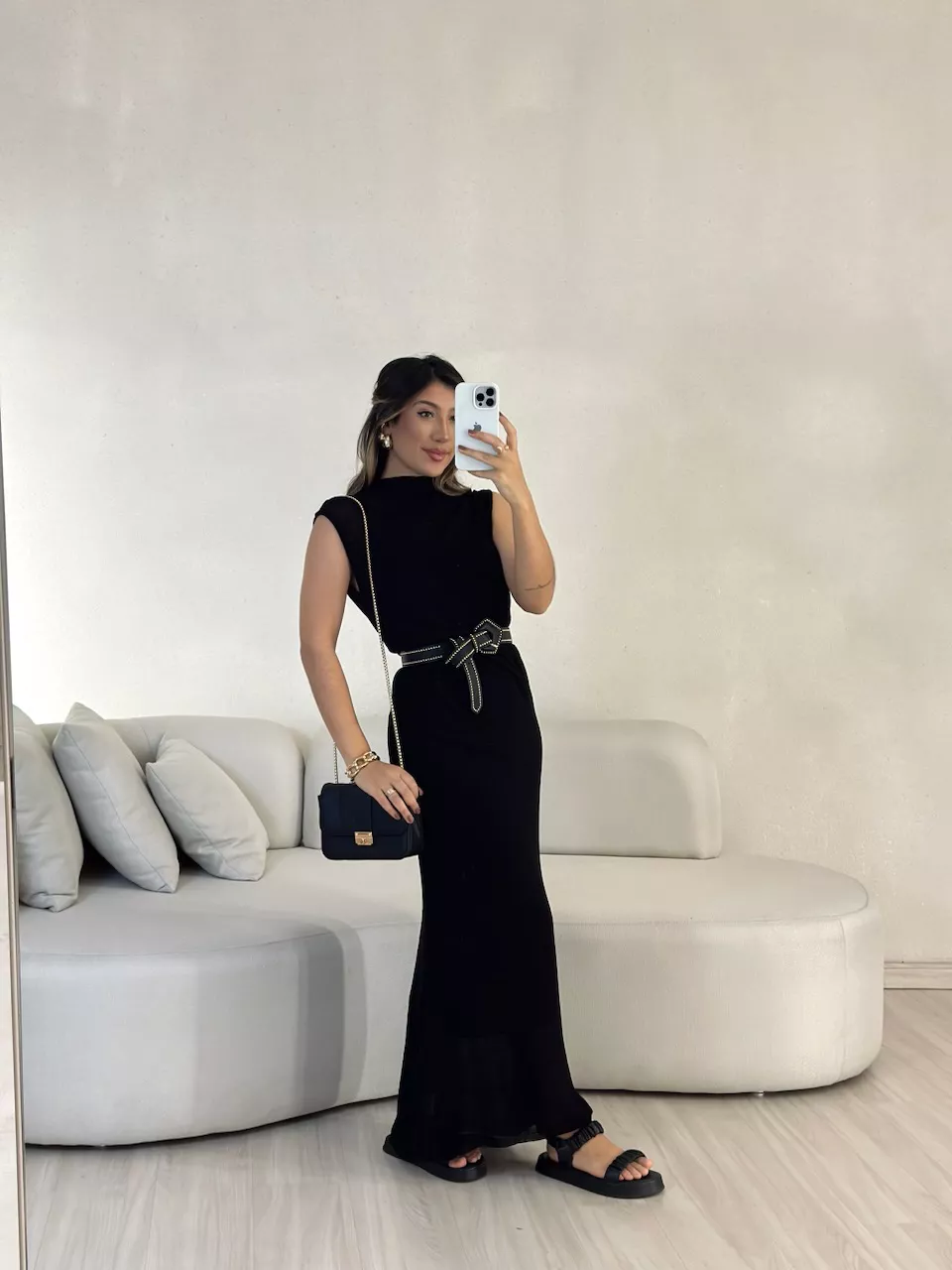 VESTIDO ANA ALICE CAVADO preto - 0055010032 - CAROLLA FERRARO