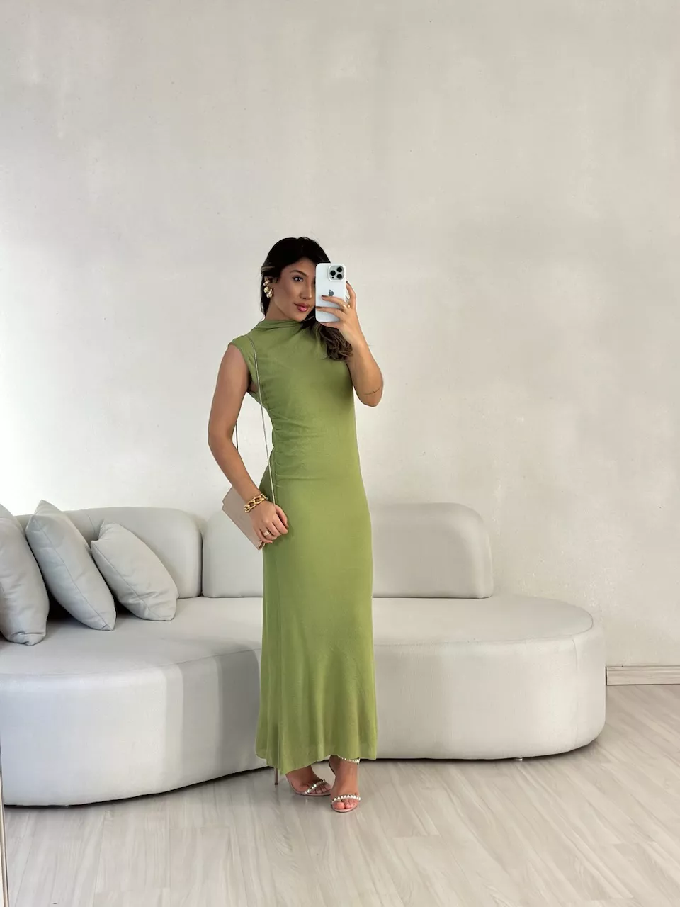 VESTIDO ANA ALICE CAVADO verde - 0055010014 - CAROLLA FERRARO