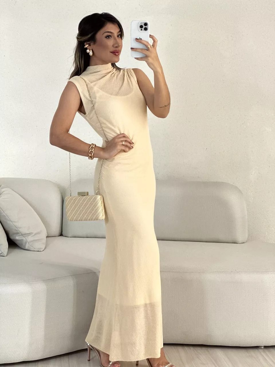 VESTIDO ANA ALICE CAVADO YELLOU BUTTER - 005501037 - CAROLLA FERRARO