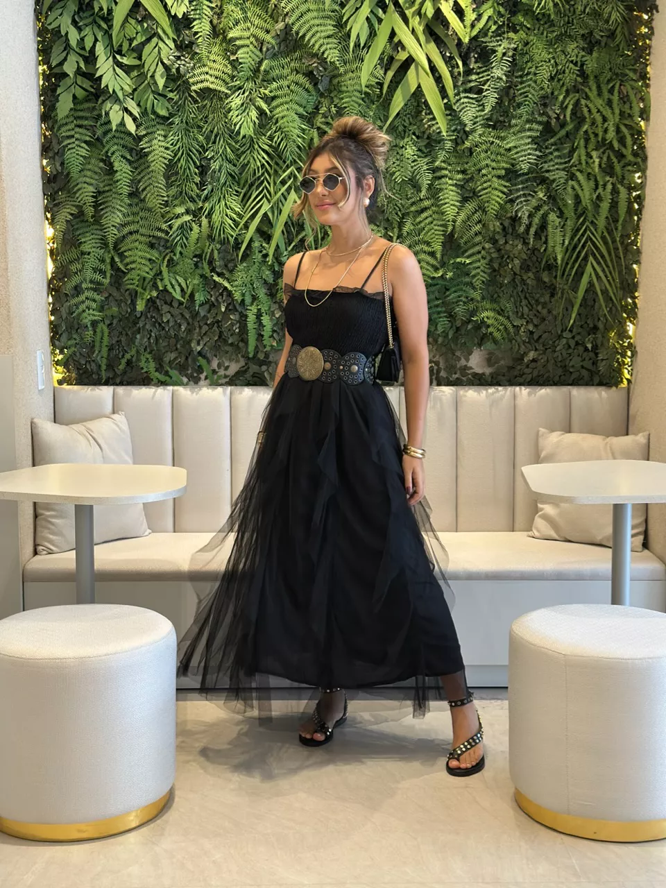 VESTIDO ISABEL TULE preto - 0061020032 - CAROLLA FERRARO