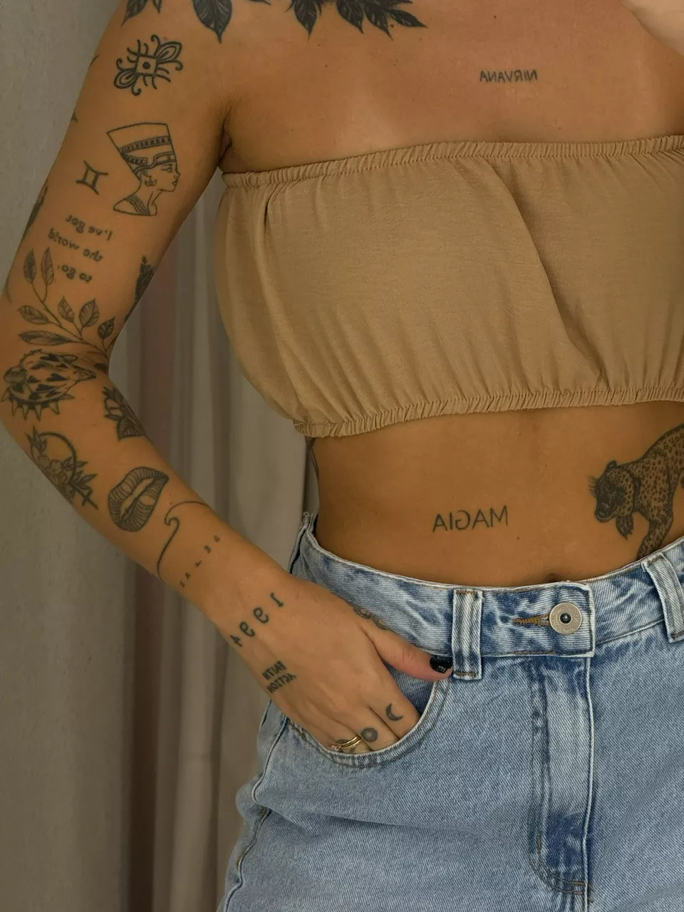 CROPPED ELENA TOP Nude