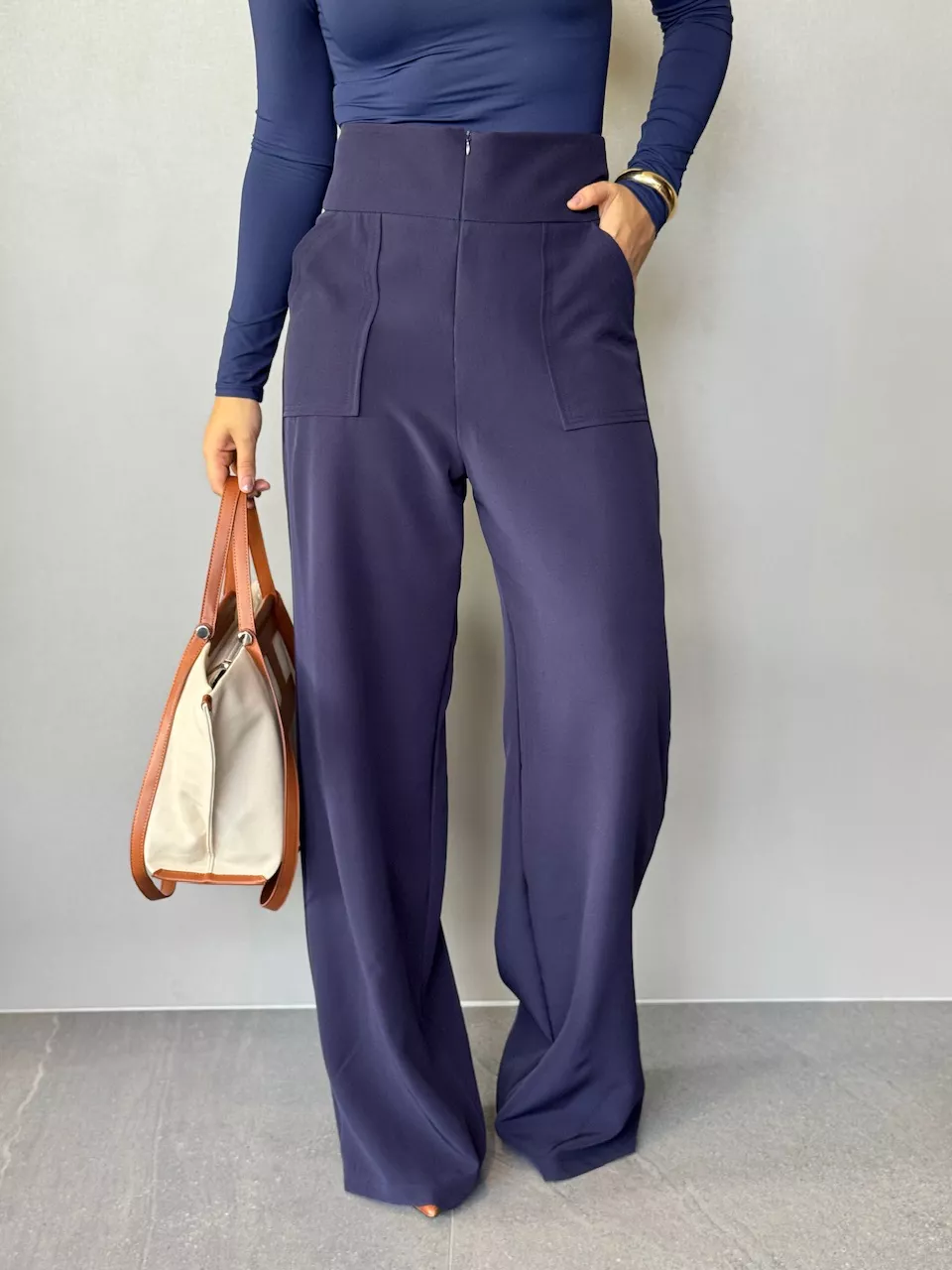 CALÇA MAJU CF PANTALONA MARINHO - 0065510055 - CAROLLA FERRARO