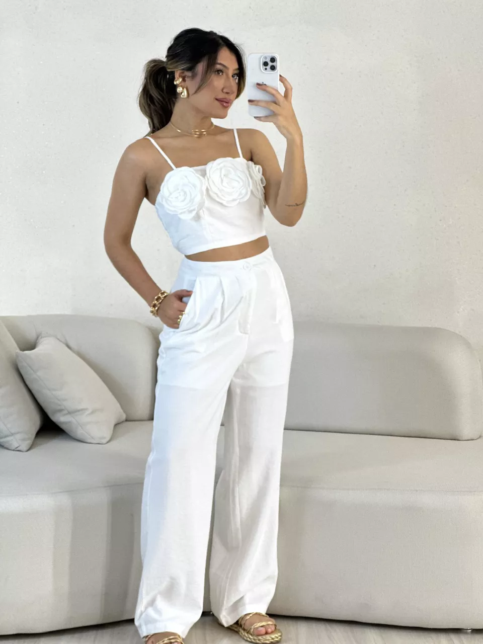 CONJUNTO CLARICE FLOR off - 0055090048 - CAROLLA FERRARO