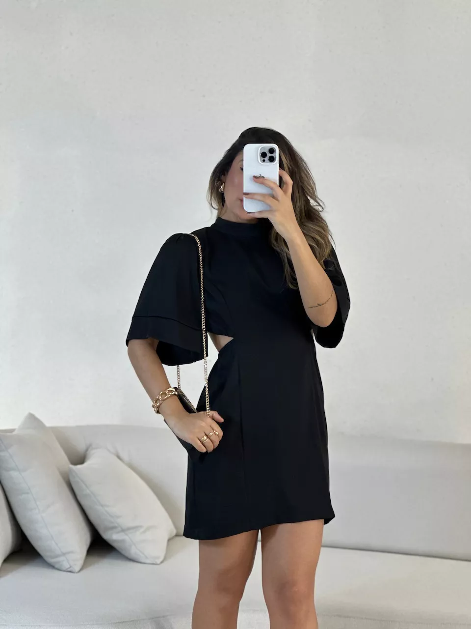VESTIDO ÍRIS COSTAS ABERTA PRETO
