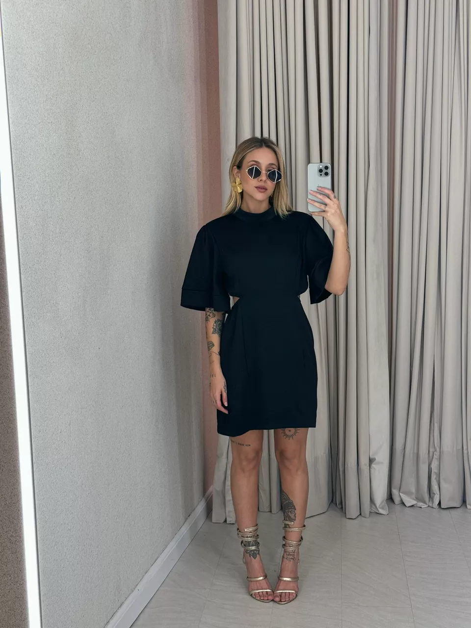 VESTIDO ÍRIS COSTAS ABERTA PRETO
