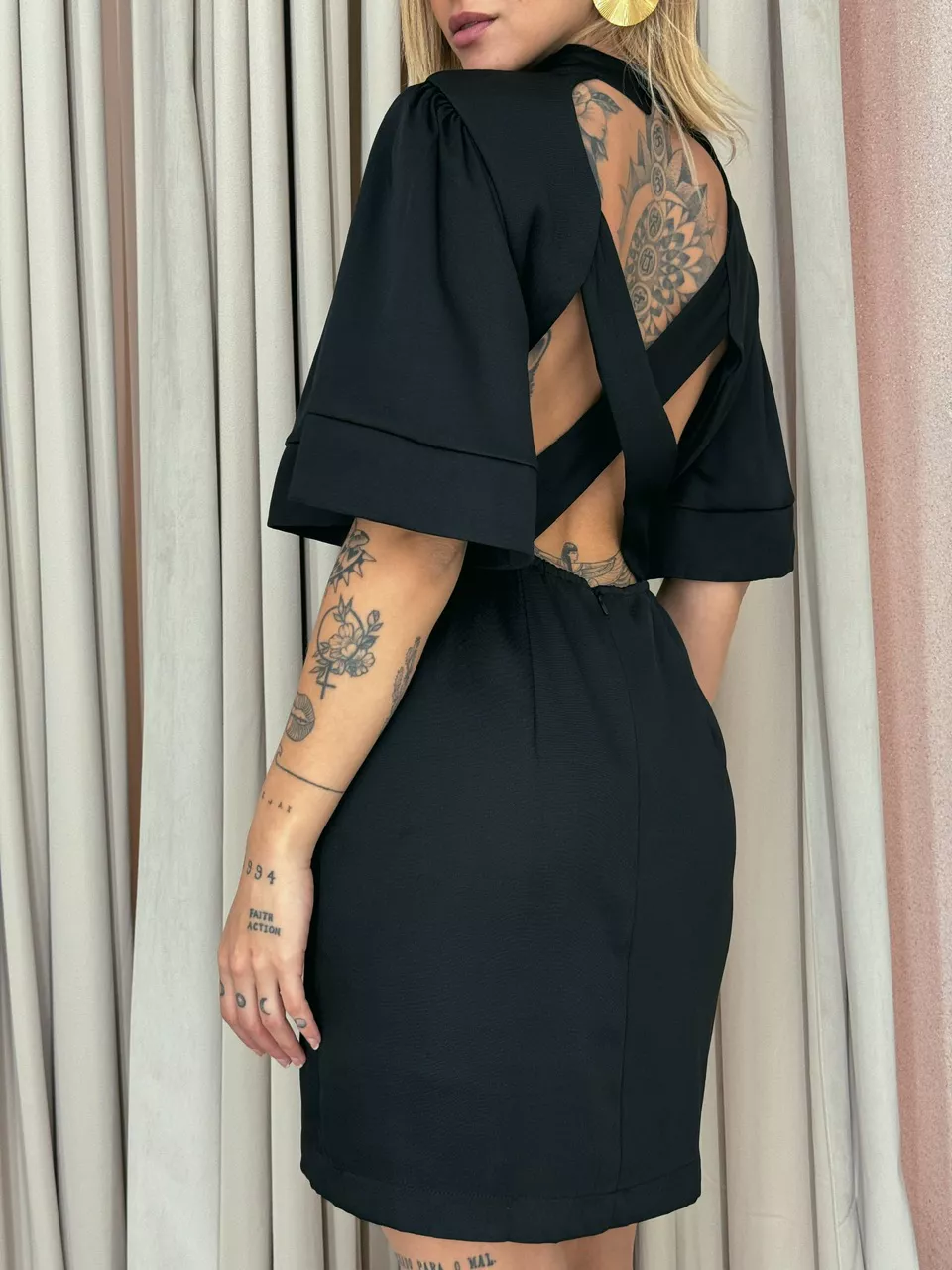 VESTIDO ÍRIS COSTAS ABERTA PRETO