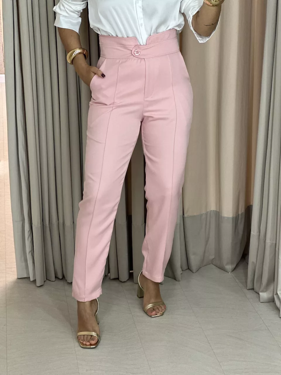 CALÇA SKINNY 02 LETÍCIA BABY PINK - 0058280366 - CAROLLA FERRARO