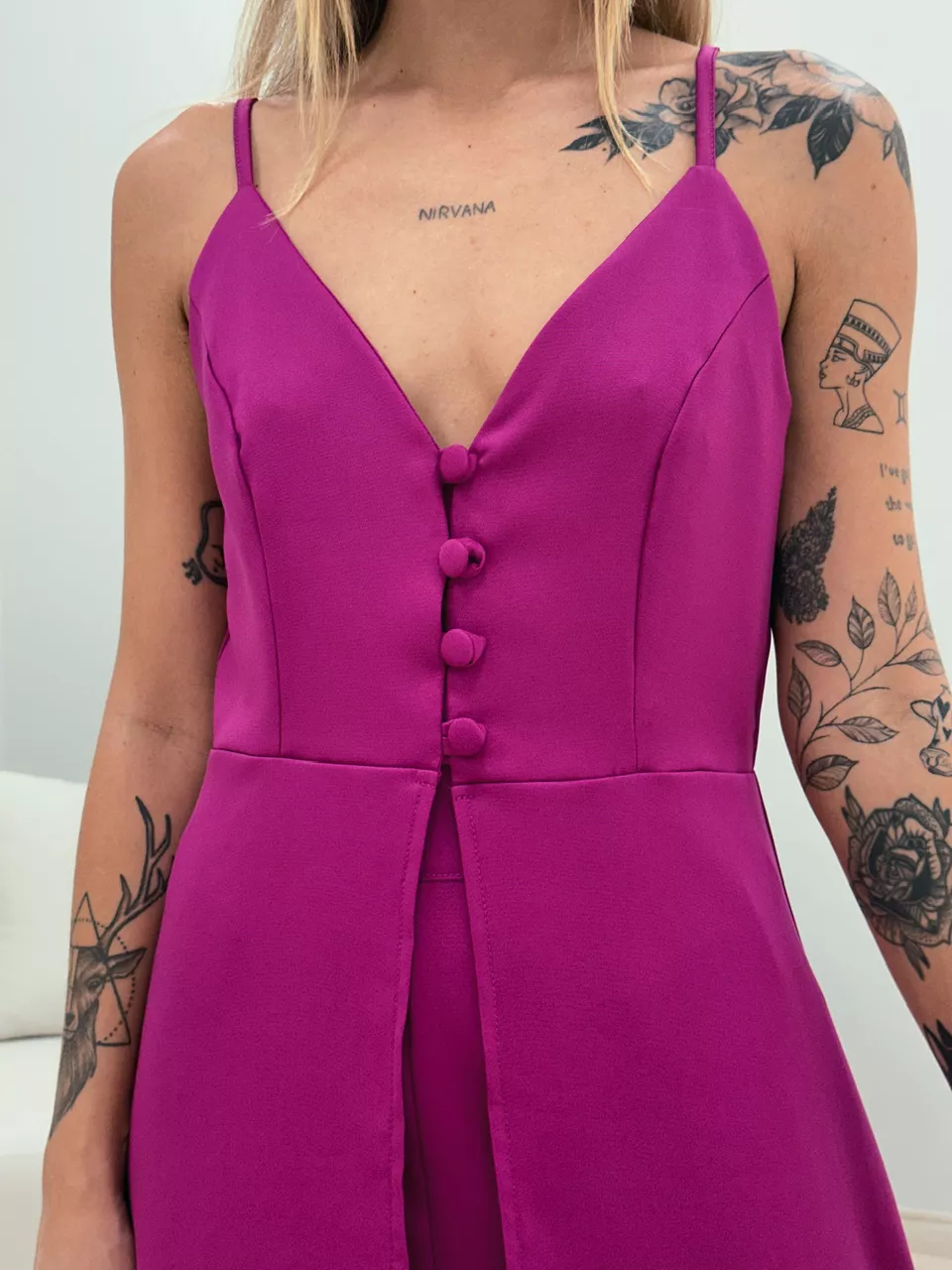 CONJUNTO MIA TÚNICA SHORT FUCSIA