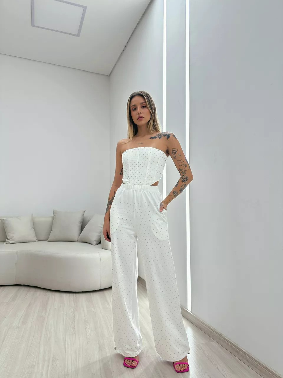 CONJUNTO ISADORA BRILHO OFF - 0050740048 - CAROLLA FERRARO