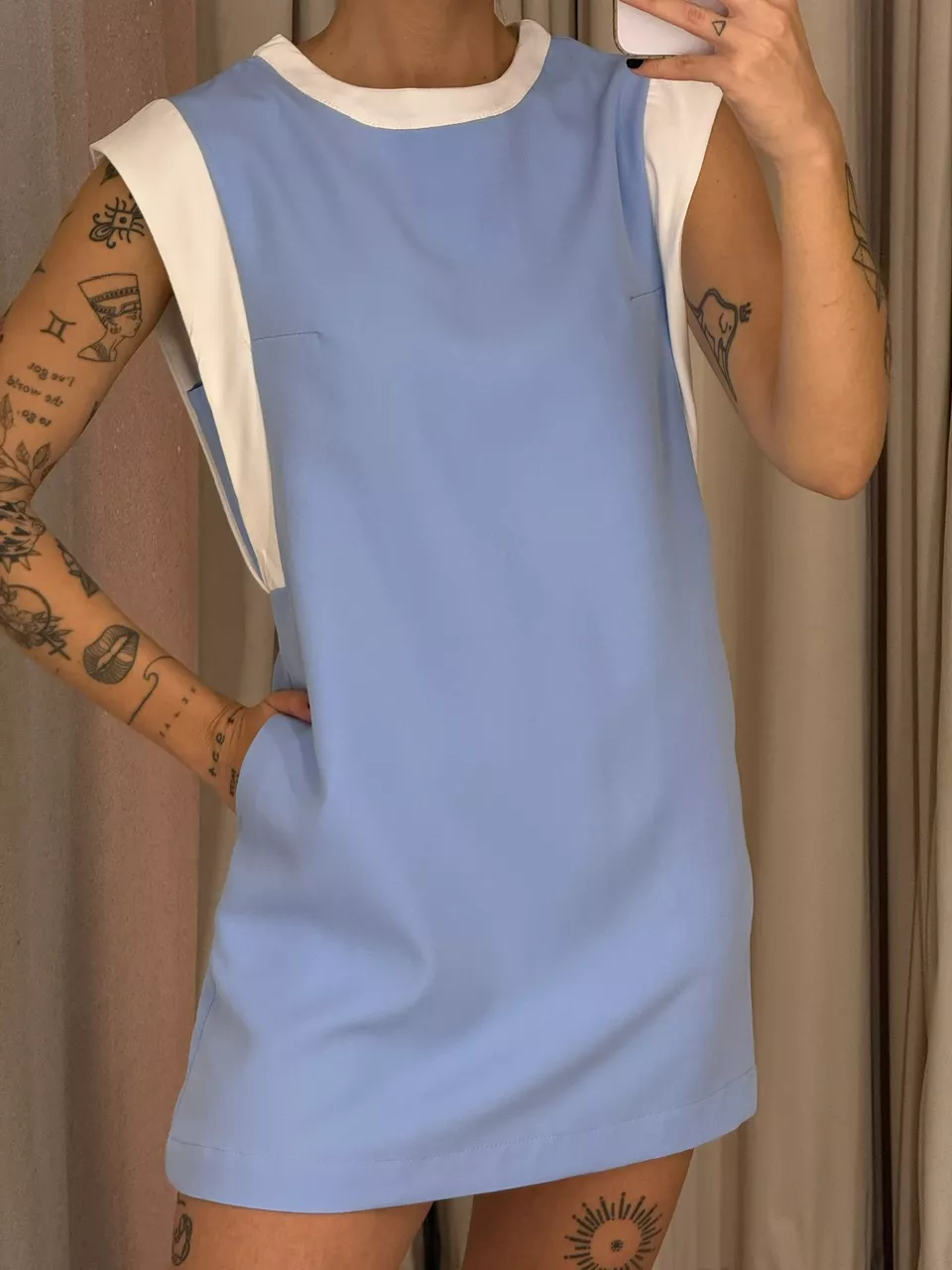 VESTIDO MEL CURTO AZUL