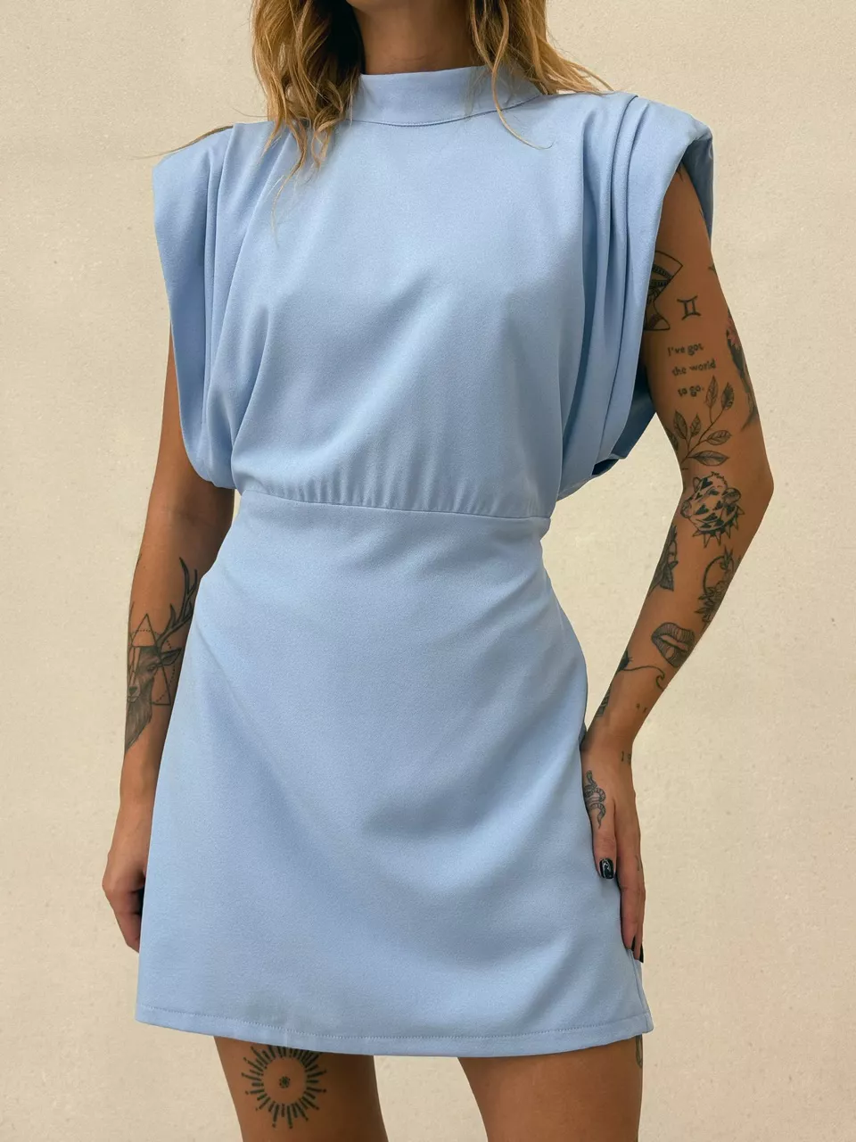 VESTIDO MISLAINE MUSCLE AZUL CLARO