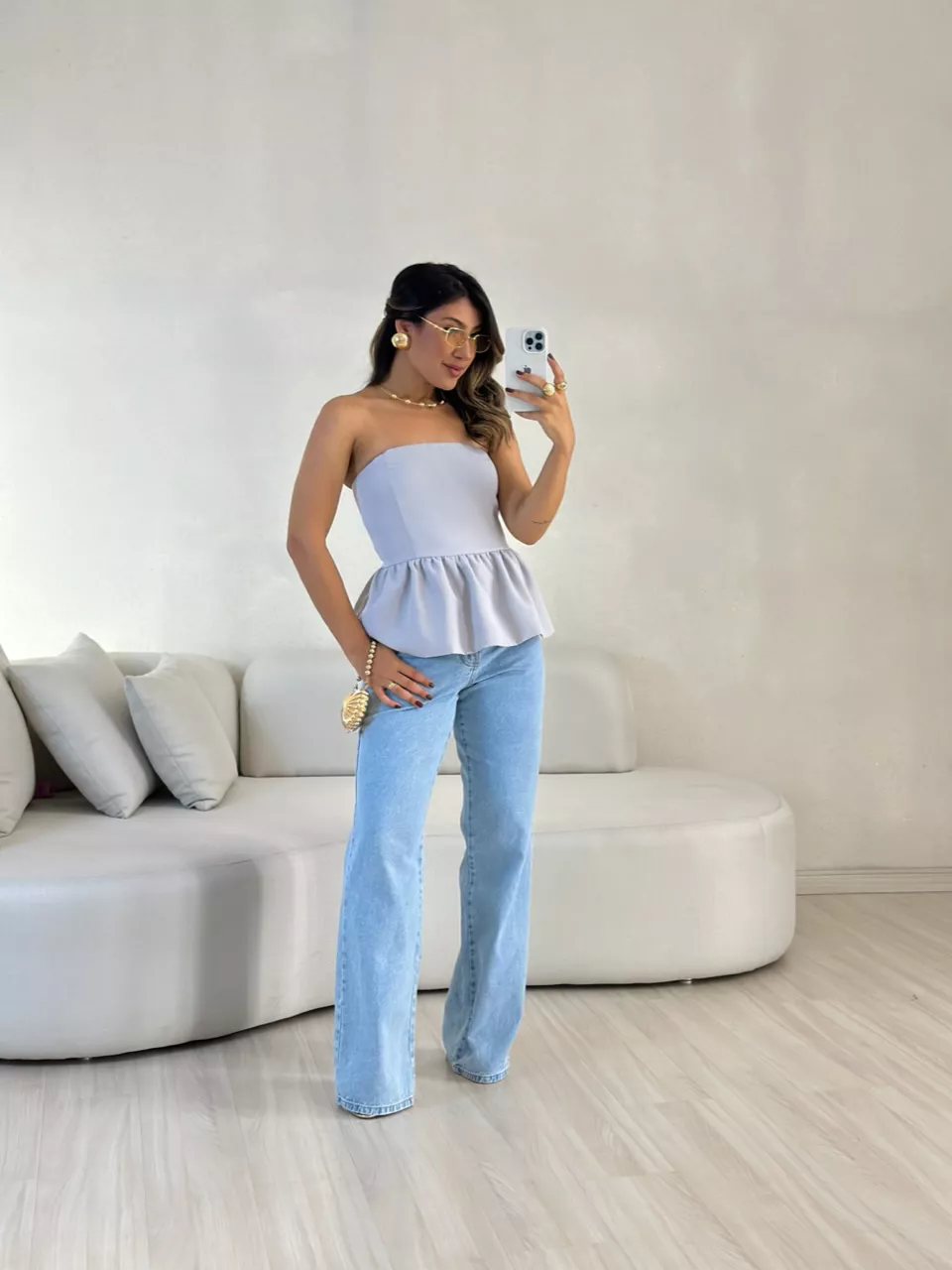 BLUSA EVA TOMARA QUE CAIA Cinza