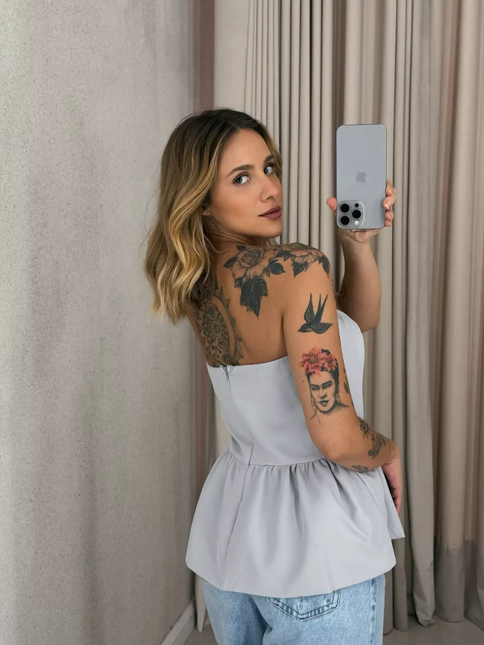BLUSA EVA TOMARA QUE CAIA Cinza