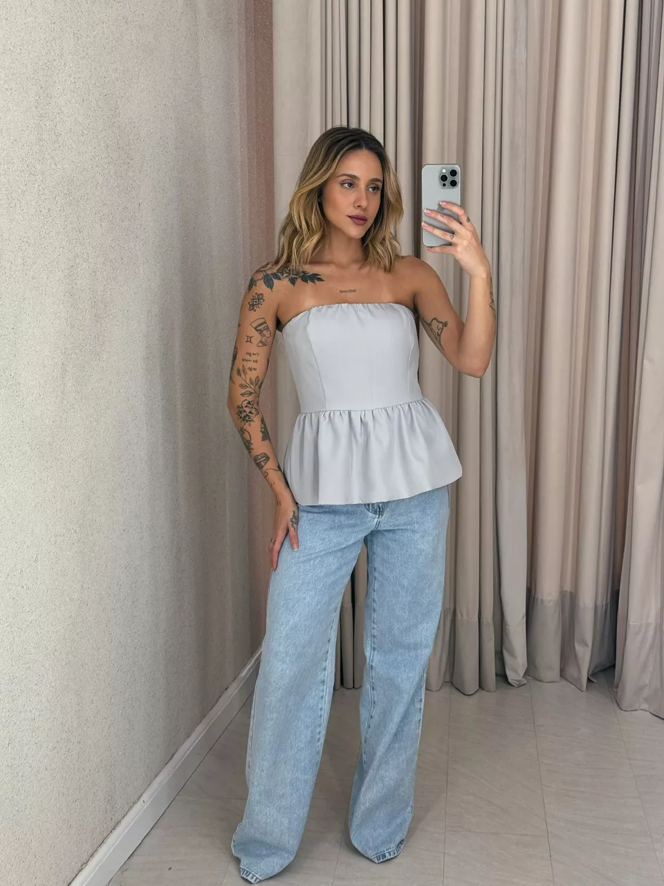 BLUSA EVA TOMARA QUE CAIA Cinza