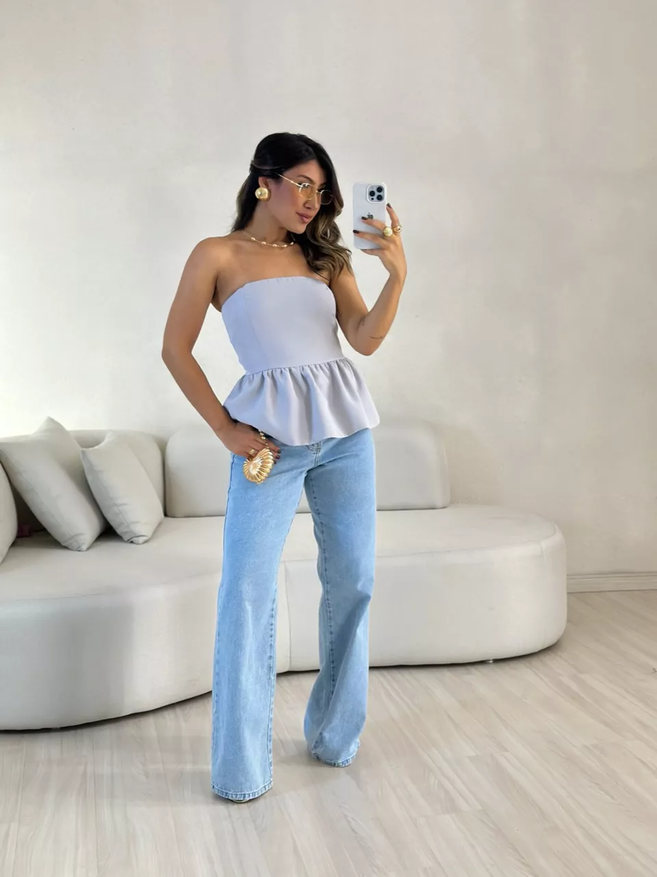BLUSA EVA TOMARA QUE CAIA Cinza