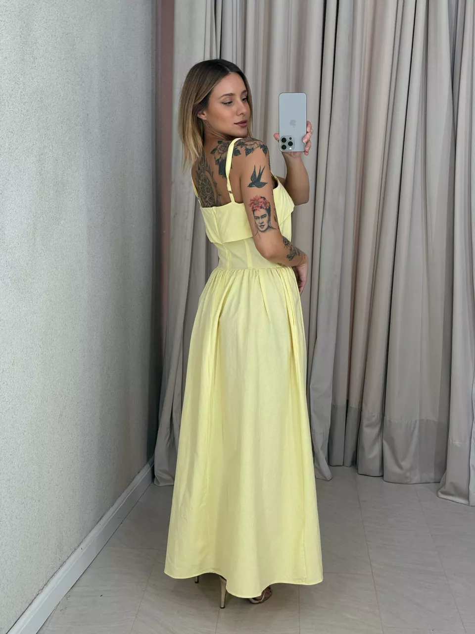 VESTIDO SHEILA ALÇA Amarelo