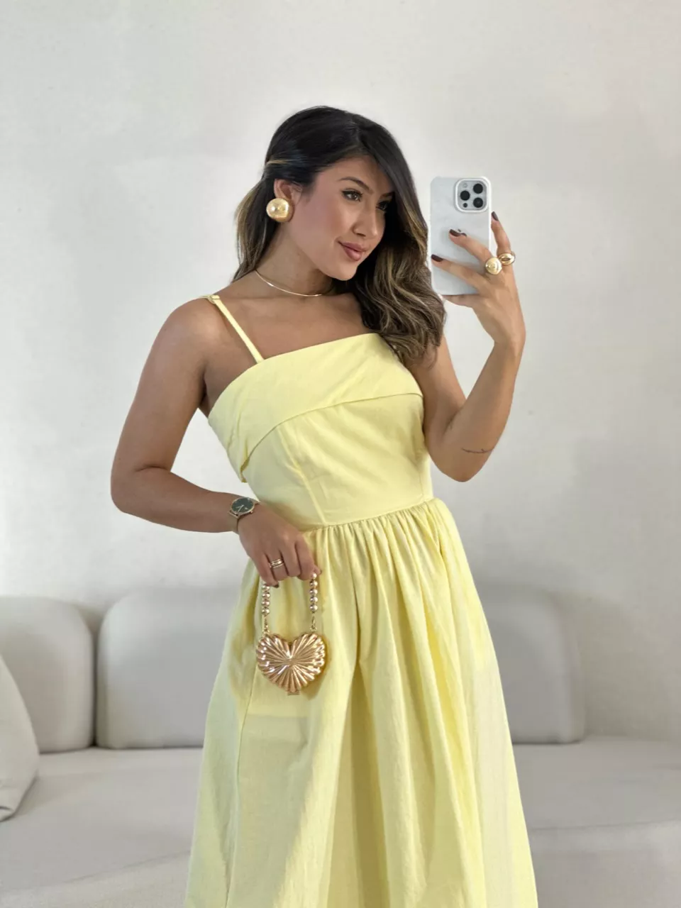 VESTIDO SHEILA ALÇA Amarelo