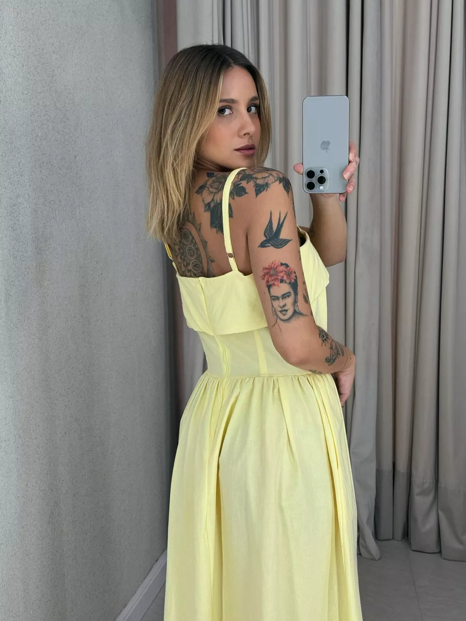 VESTIDO SHEILA ALÇA Amarelo