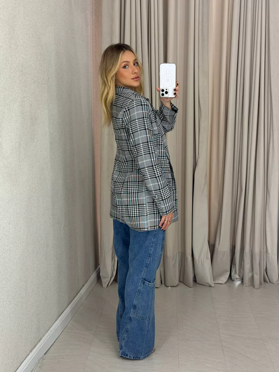 BLAZER LARA XADREZ XADREZ