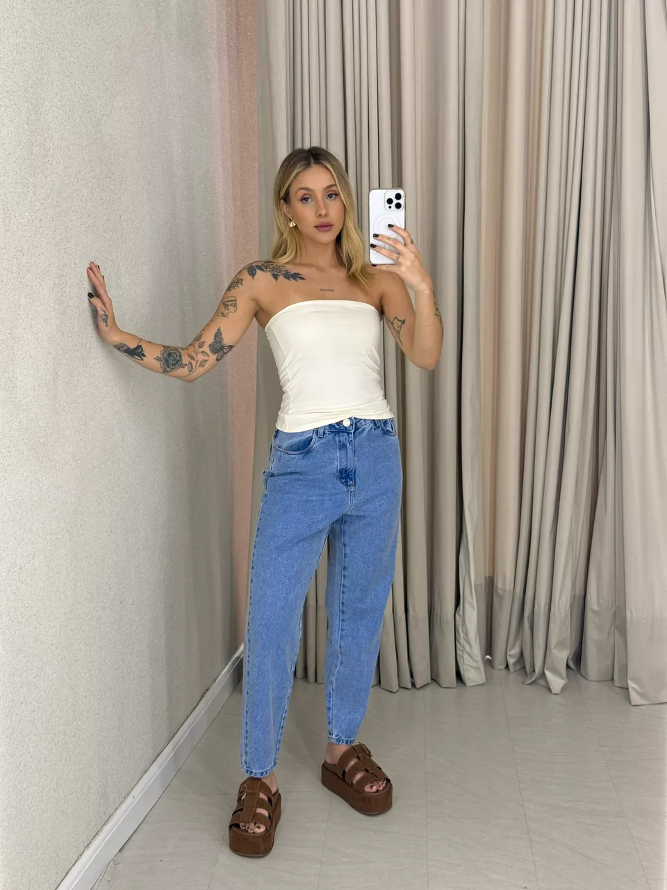 BLUSA ALINE TOMARA QUE CAIA Marfim