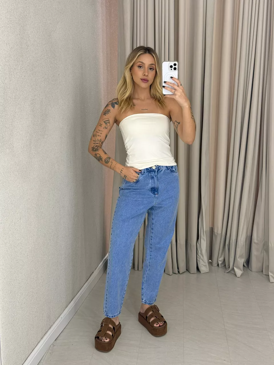 BLUSA ALINE TOMARA QUE CAIA Marfim