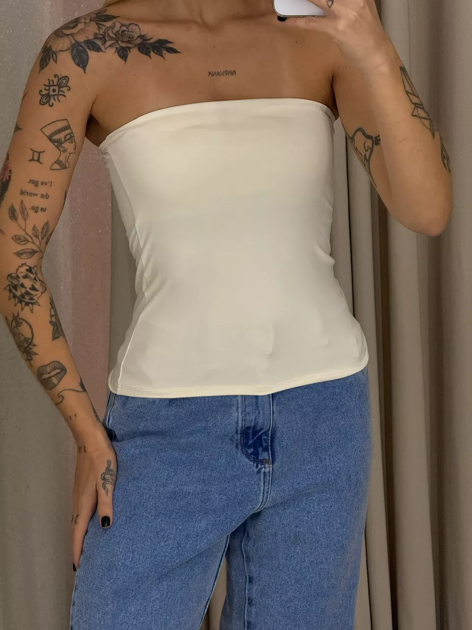 BLUSA ALINE TOMARA QUE CAIA Marfim