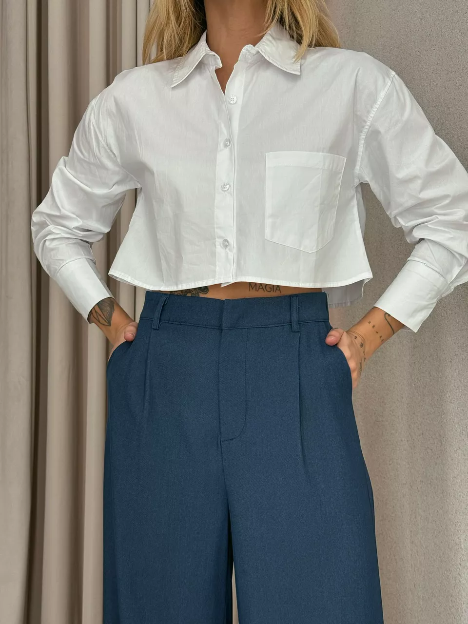 CALÇA CARLA PANTALONA JEANS