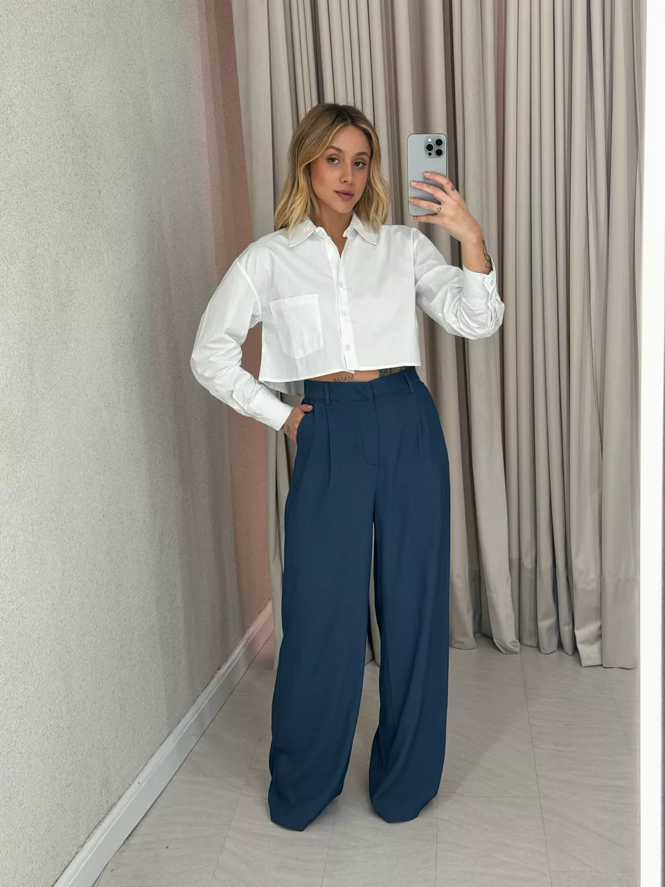 CALÇA CARLA PANTALONA JEANS