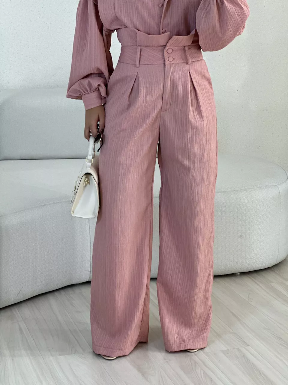 CALÇA CF CLOCHARD ROSA QUEIMADO - 0055600389 - CAROLLA FERRARO