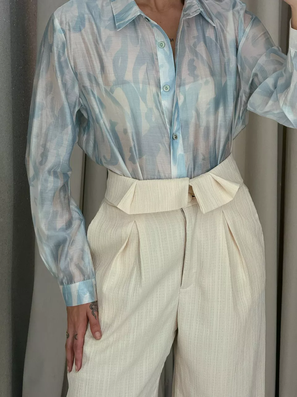 CAMISA ISADORA ESTAMPADA AZUL