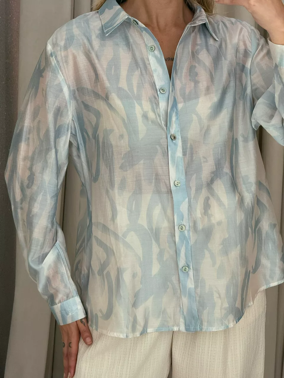 CAMISA ISADORA ESTAMPADA AZUL