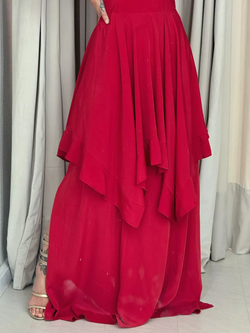 VESTIDO BELLA LONGO vermelho