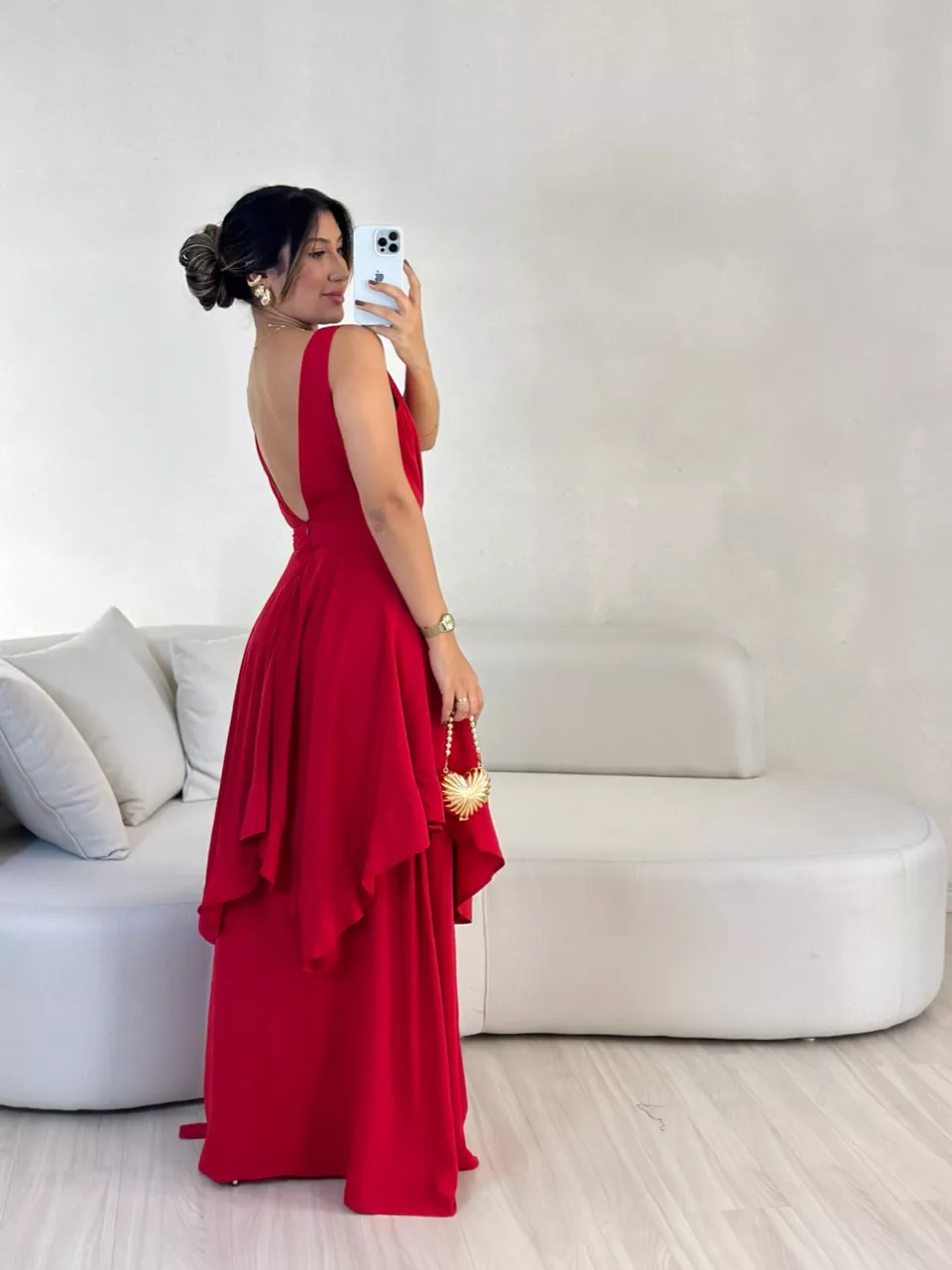 VESTIDO BELLA LONGO vermelho