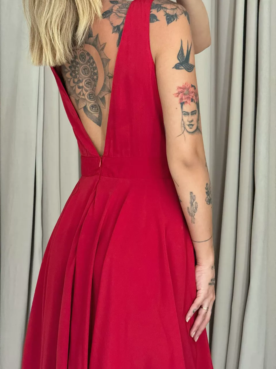 VESTIDO BELLA LONGO vermelho