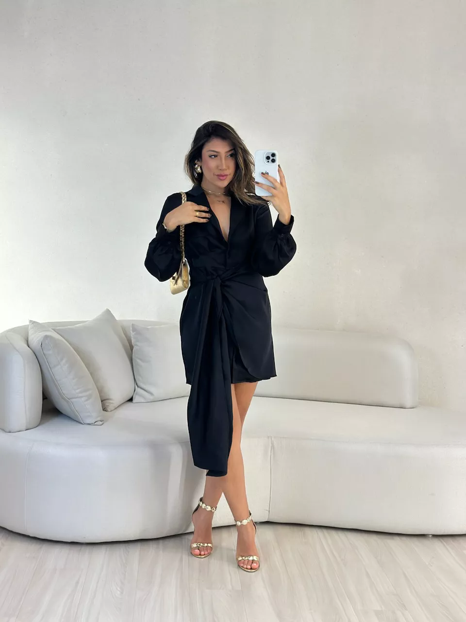 VESTIDO RAFAELA ACETINADO preto