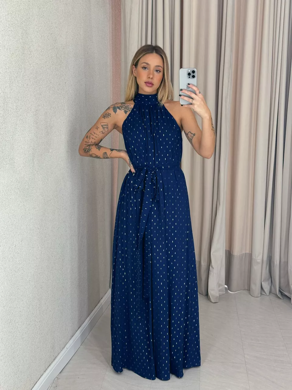 VESTIDO CF BIANCA marinho - 0059810055 - CAROLLA FERRARO