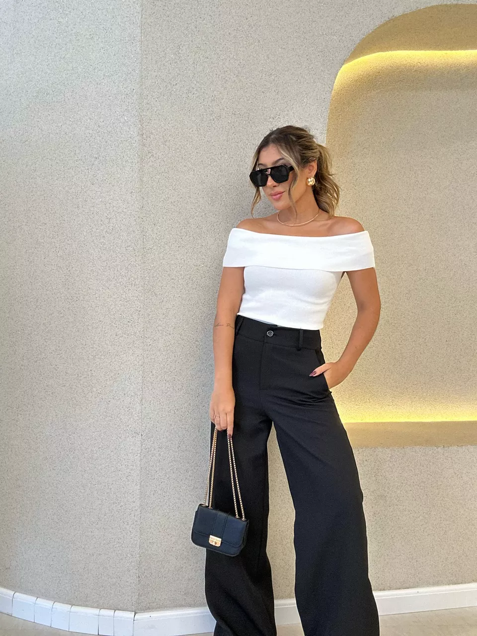 BLUSA ARIANA OMBRO A OMBRO OFF - 0061070048 - CAROLLA FERRARO